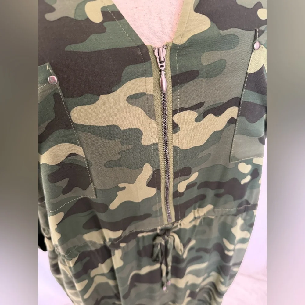 NWT Torrid Camouflage Green Zip Front Shirt Dress - Torrid Size 3 (22-24, 3X) - Picture 3 of 16